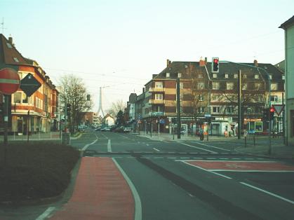  Bild: Kreuzung Fleher Str. / Aachener Str. / An der Viehlingshecke / Ulenbergstr., Richtung Süden 