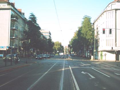  Bild: Kreuzung Corneliusstr. / Fürstenwall, Richtung Norden 